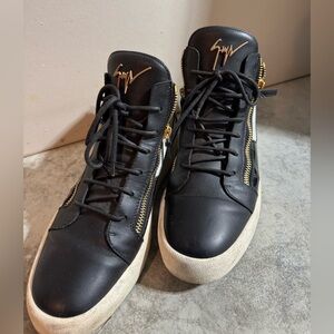 Giuseppe Zanotti Black and Gold Men's Sneakers